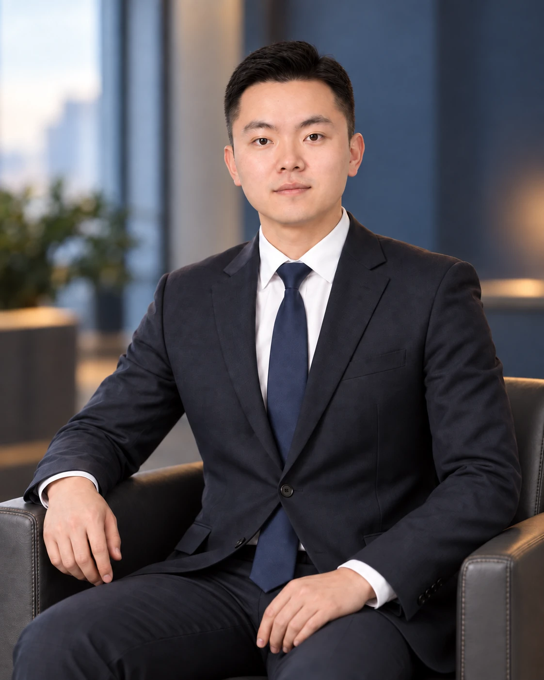 马海涛企业创始人形象照,基于本人提供照片制作